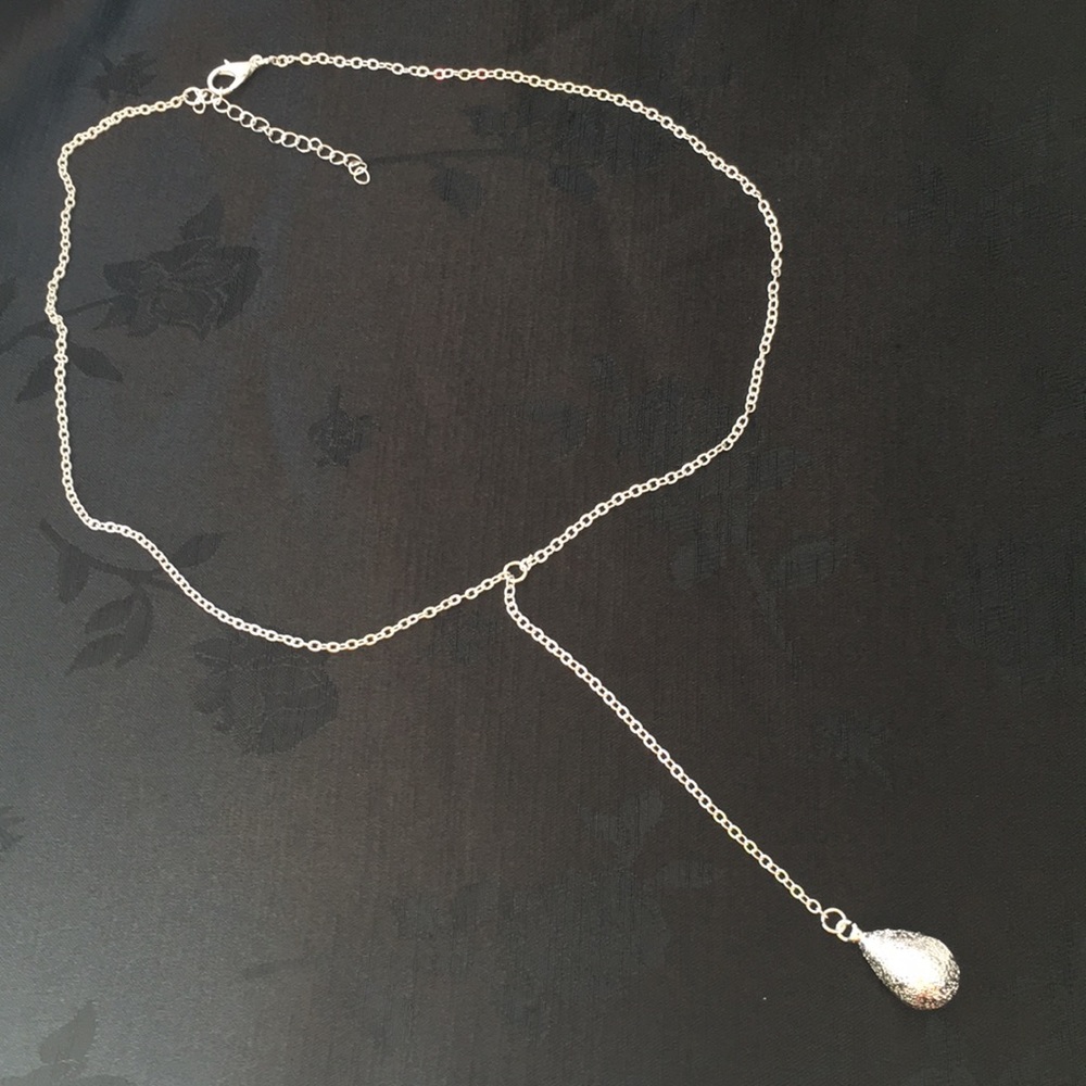 New! Silver Drop Necklace - Picture 2 of 6